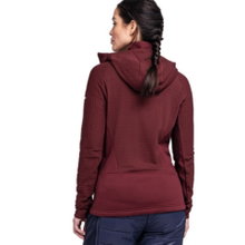 Schöffel Fleece Jacket Rotbach Hoody (Hood, 2-way stretch, quick-drying, breathable) burgundy Women