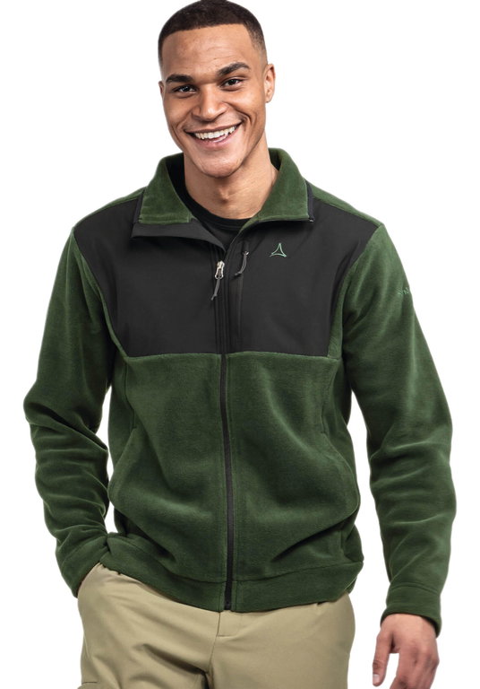 Schöffel Fleecejacke Urban Fleece Style Gregale (sehr warm, feuchtigkeitsregulierend) jadegrün/schwarz Herren