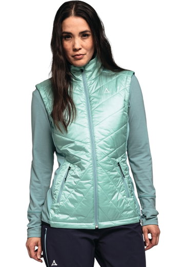 Schöffel Hybrid-Weste Hybrid Stams Vest (strapazierfähig, atmungsaktiv) mintgrün Damen