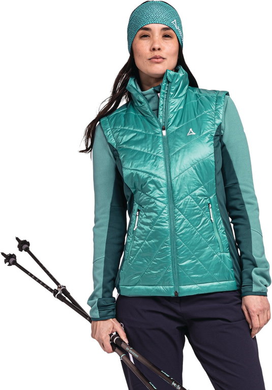 Schöffel Hybrid-Weste Hybrid Stams Vest (strapazierfähig, atmungsaktiv) grün Damen