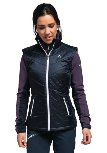 Schöffel Hybrid-Weste Hybrid Stams Vest (strapazierfähig, atmungsaktiv) navyblau Damen