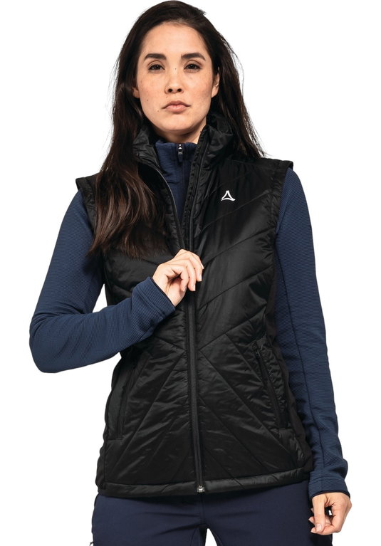 Schöffel Hybrid-Weste Hybrid Stams Vest (strapazierfähig, atmungsaktiv) schwarz Damen