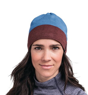 Schöffel Mütze (Beanie) Schattwald Knitted Hat - blau/weinrot