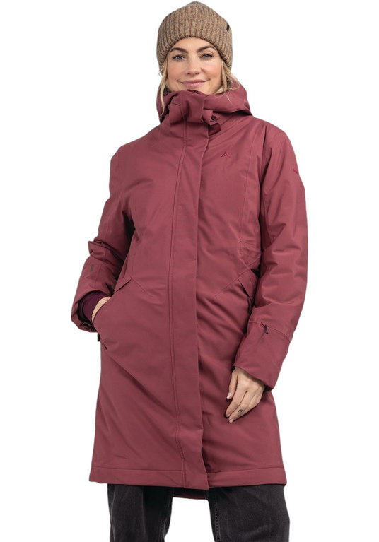 Schöffel Winter-Parka Urban Insulated Coat Style Gregale WMS (wasserdicht, atmungsaktiv) weinrot Damen