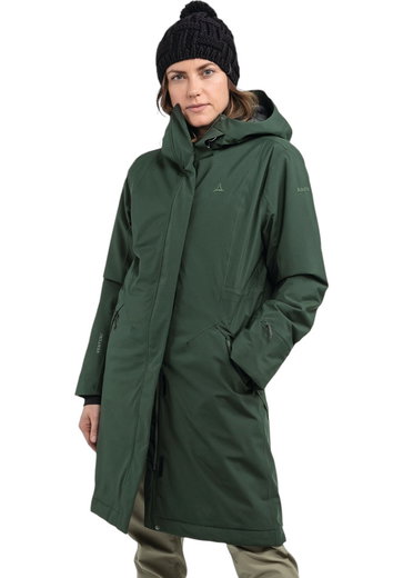 Schöffel Winter-Parka Urban Insulated Coat Style Gregale WMS (wasserdicht, atmungsaktiv) dunkelgrün Damen