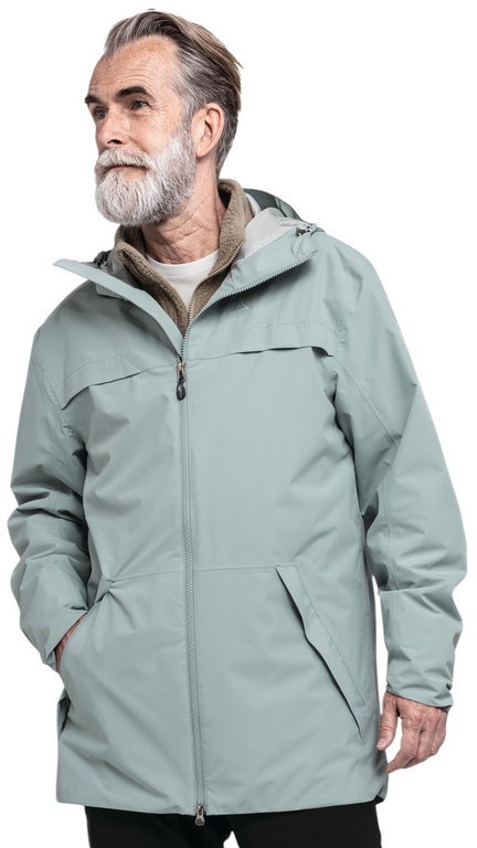 Schöffel Regenjacke Urban Parka Style Bohorok MNS (wasserdicht, atmungsaktiv) grau Herren