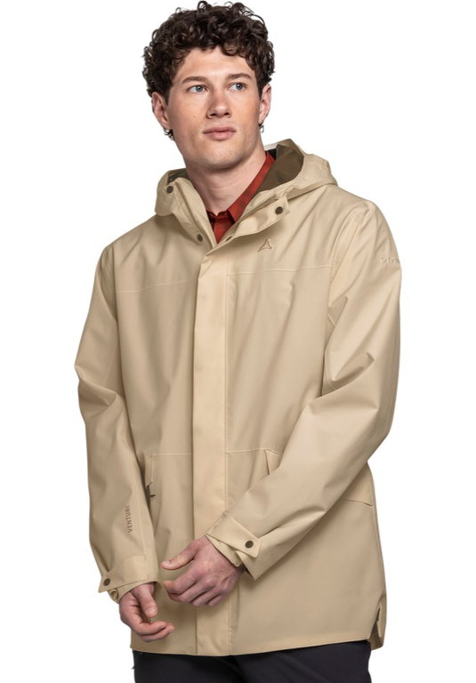 Schöffel Regenjacke CIRC Style Smue (wasserdicht, 2-Wege-Stretch) beige Herren
