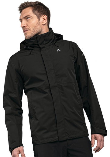 Schöffel Rain Jacket Gmund (waterproof, windproof and breathable) black Men
