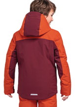 Schöffel Skijacke Brandberg (4-Wege-Stretch, wasserdicht) orange/weinrot Kinder