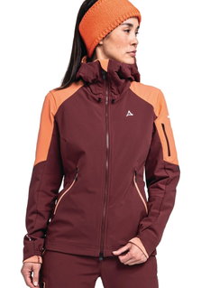 Schöffel Skijacke Kals (Softshelljacke, 3-Lagen Gore-Tex, winddicht) weinrot Damen