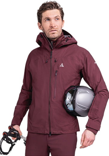 Schöffel Skijacke Pizac 3-Lagen (Hardshelljacke, wasserdicht, winddicht) weinrot Herren
