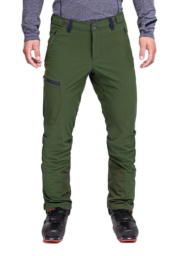 Schöffel Softshell Trousers Matrei Pant (high breathability, elastic waistband) dark green Men