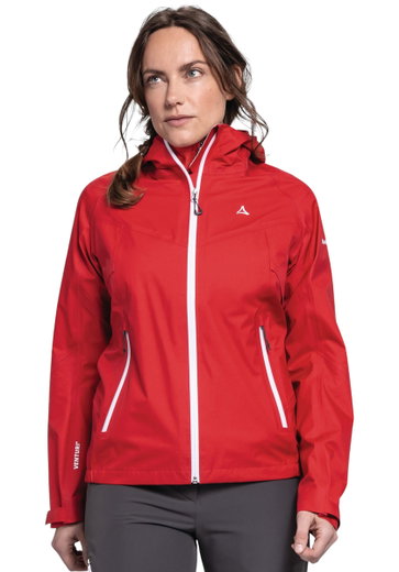 Schöffel Softshelljacke Begoro 3-Lagen (Hardshell, winddicht, wasserdicht) rot Damen