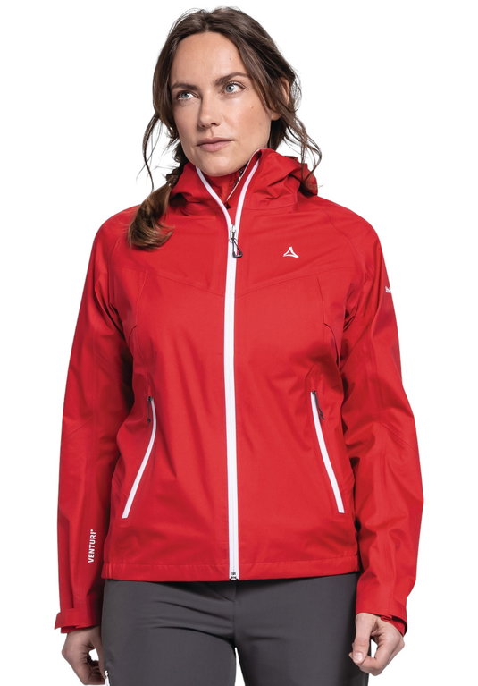 Schöffel Softshelljacke Begoro 3-Lagen (Hardshell, winddicht, wasserdicht) rot Damen