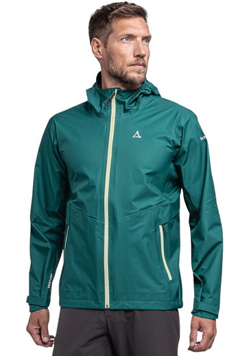 Kurtka Softshell Schöffel Begoro 3-warstwowa (Hardshell, wiatroszczelna, wodoodporna) ciemnozielona męska