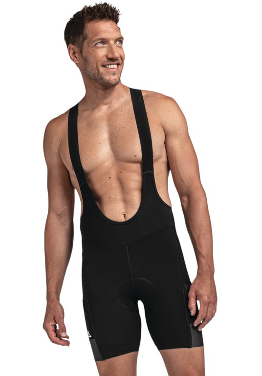 Schöffel Fahrrad-Trägerhose Skin Pants Solo Bib 4H (enganliegend, schnelltrocknend) schwarz Herren
