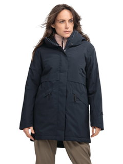 Schöffel Übergangs-Regenjacke Urban Insulated Parka Style Malkay (wasserdicht, atmungsaktiv) navyblau Damen