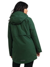 Schöffel Übergangs-Regenjacke Urban Insulated Parka Style Malkay (wasserdicht, atmungsaktiv) grün Damen