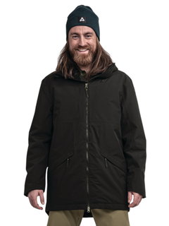 Schöffel Übergangs-Regenjacke Urban Insulated Parka Style Malkay (wasserdicht, atmungsaktiv) schwarz Herren