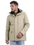 Schöffel Übergangs-Regenjacke Urban 3in1 Parka Style Borkol (wasserdicht, atmungsaktiv) beige Herren
