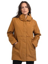Schöffel Übergangs-Regenjacke Urban Insulated Parka Style Malkay (wasserdicht, atmungsaktiv) hellbraun Damen
