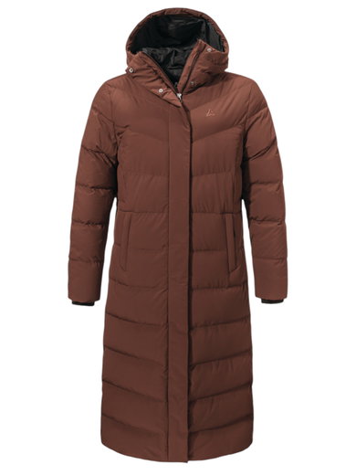 Schöffel Winter-Daunenmantel Urban Down Style Vindave (wärmend dank Daunenfüllung) braun Damen