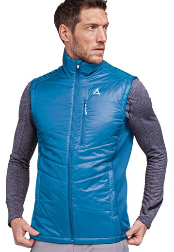 Schöffel Wander-Weste Hybrid Stams Vest (strapazierfähig, atmungsaktiv) blau Herren
