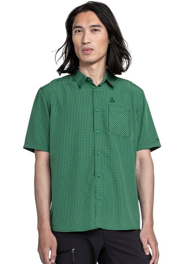 Schöffel Hiking Shirt CIRC Style Dalfoss (UV Protection, Chest Pocket) Short Sleeve Green Men's