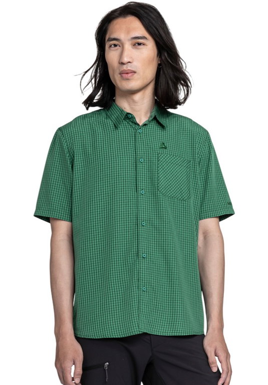 Schöffel Wanderhemd CIRC Shirt Style Dalfoss (UV Schutz, Brusttasche) kurzarm grün Herren