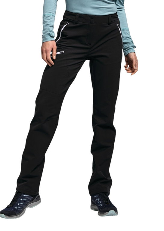 Schöffel Wanderhose Ascona Warm Pant (4-Wege Stretch, wasserabweisend) lang schwarz Damen