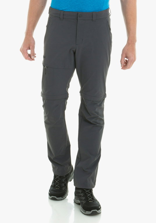 Schöffel Wanderhose Koper1 Zip Off (Hosenbeine abtrennbar, atmungsaktiv, schnelltrocknend) grau Herren