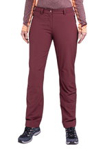 Schöffel Hiking Trousers Pant Engadin1 Warm (4-Way Stretch, Durable) Long Burgundy Ladies