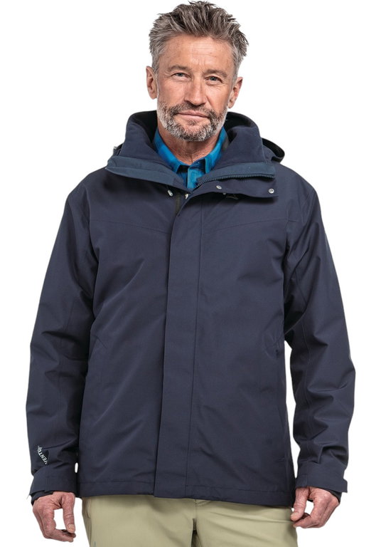 Schöffel Wanderjacke Hiking 3in1 Style Okere Jacket (wasserdicht, 2-Lagen VENTURI) navyblau Herren