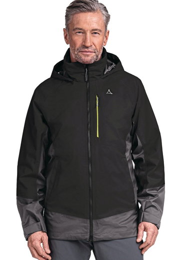 Schöffel Trekking-Wanderjacke ZipIn Stanzach (wasserdicht) schwarz Herren