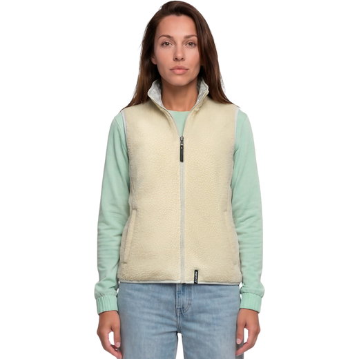 Schöffel Wende-Fleeceweste Purga (Sherpa-Fleece, warm) beige Damen