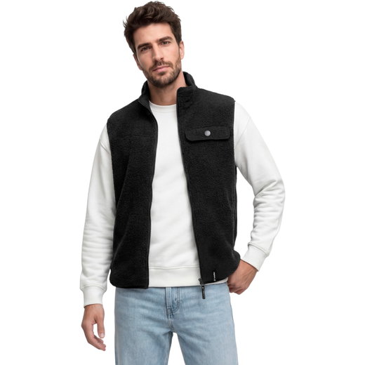 Schöffel Wende-Fleeceweste Purga (Sherpa-Fleece, warm) schwarz Herren