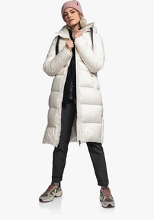 Schöffel Winter Coat Kenosha (Down Coat, Windproof, Water-Repellent) White Ladies