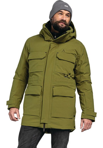 Schöffel Zimowy Parka Puchowy Ridgeland (wiatr- i wodoodporny, lekki) zielony Mężczyźni