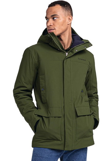 Schöffel Winter-Parka Rotterdam (wasserdicht) dunkelgrün Herren