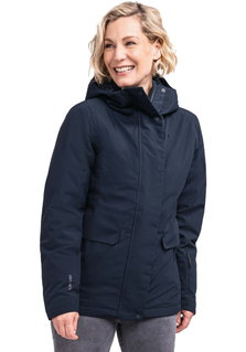 Schöffel Winter Jacket Insulated Antwerp (Hood, waterproof, breathable) dark blue Women