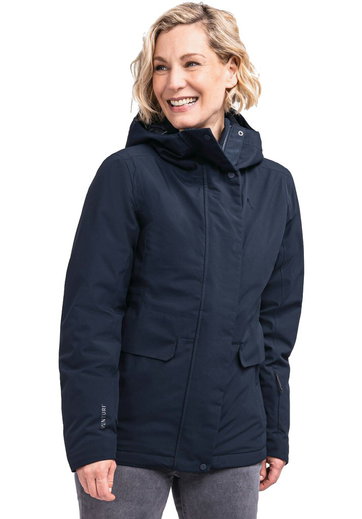 Schöffel Winterjacke Insulated Antwerpen (Kapuze, wasserdicht, atmungsaktiv) dunkelblau Damen