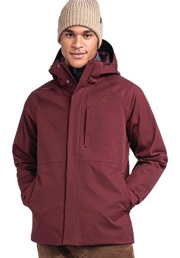 Schöffel Winterjacke ZipIn Toledo (wasserdicht, winddicht, atmungsaktiv) weinrot Herren