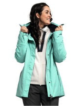 Schöffel Winter Coat Insulated Shoredrive Parka (waterproof and windproof) aqua blue Women