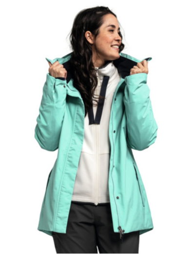 Schöffel Winter Coat Insulated Shoredrive Parka (waterproof and windproof) aqua blue Women