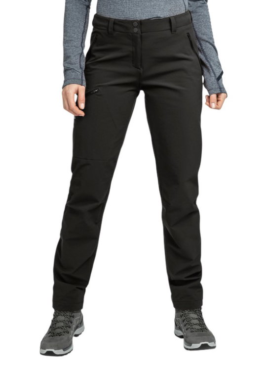 Schöffel Wanderhose Ascona Warm Pant (4-Wege Stretch, wasserabweisend) lang asphaltgrau/schwarz Damen