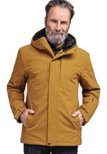 Schöffel Winterjacke Insulated Antwerpen (Kapuze, wasserdicht, atmungsaktiv) gelb/braun Herren