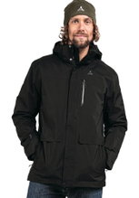 Schöffel Winterjacke 3in1 Parka Barth (2-Wege-Stretch, wasserdicht, winddicht) schwarz Herren