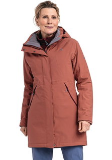 Schöffel Winter Coat Insulated Bastianisee (4-way stretch, waterproof, breathable) orange-red Women