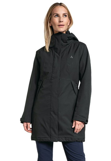 Schöffel Wintermantel Insulated Bastianisee (4-Wege-Stretch, wasserdicht, atmungsaktiv) schwarz Damen