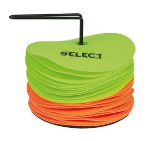 Select Markierungsteller (12x gelb, 12x orange, ca. 15cm) - inklusive Halterung 24er Set